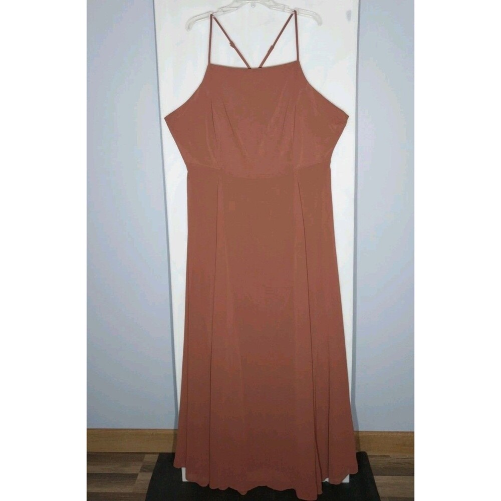 Sugarlips RSVP Formal Maxi Dress Plus Size 3X NWT Rust Bridesmaid Wedding Guest